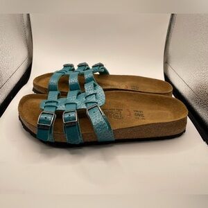 Birkenstock Xenia women’s blue strap sandals size 6